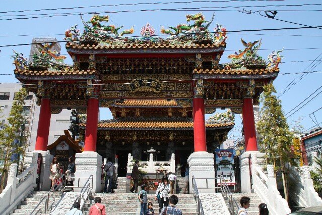 Front gate at Kwan Tai Temple Yokohama Chinatown