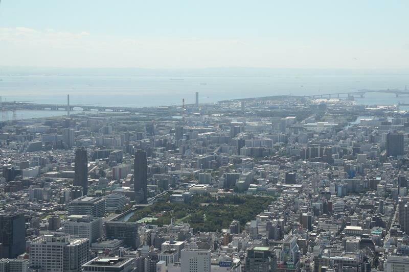 Looking towards Tokyo Bay from Tokyo Skytree